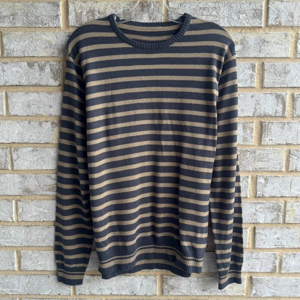 Piazza Italia Long Sleeve Crew Neck Stripped Women's Sweater Size XL
